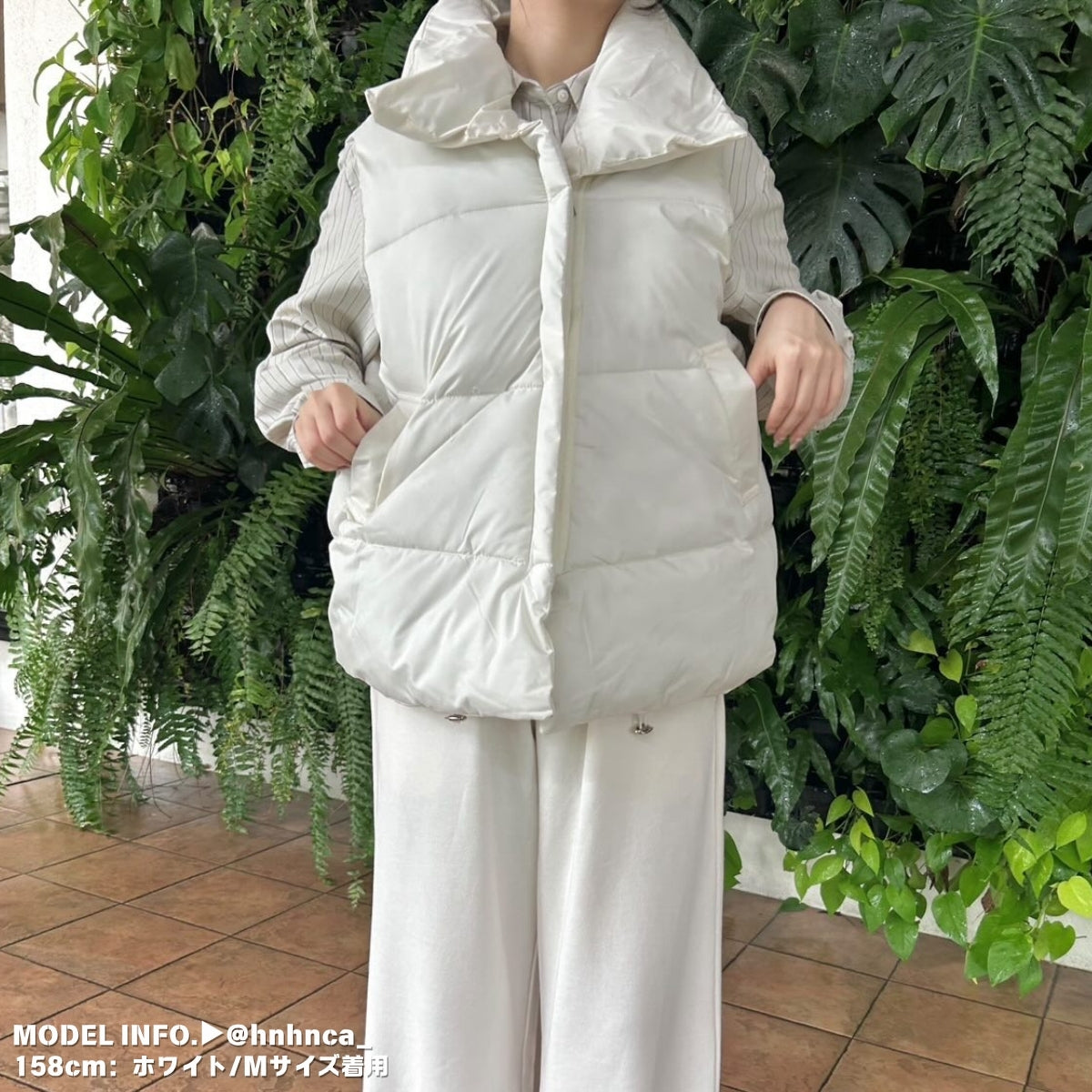 Outer/スタンドネック中綿ベスト ST/No.27539