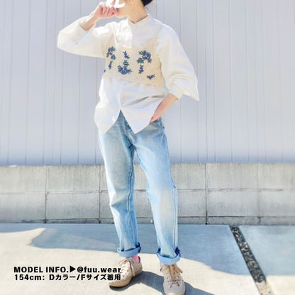 Knit/刺繍入りクロシェビスチェ ST/No.27666