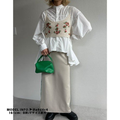 Knit/刺繍入りクロシェビスチェ ST/No.27666