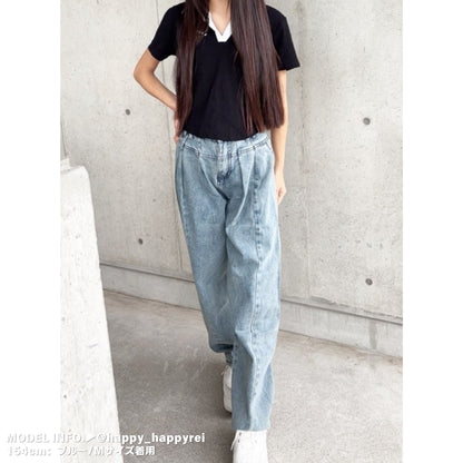 Pants/タック入りワイドデニムパンツ ST/No.27699
