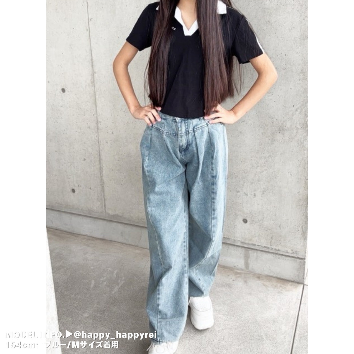 Pants/タック入りワイドデニムパンツ ST/No.27699