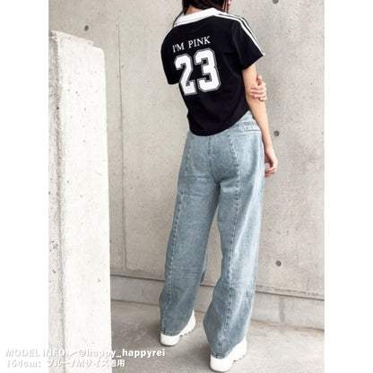 Pants/タック入りワイドデニムパンツ ST/No.27699