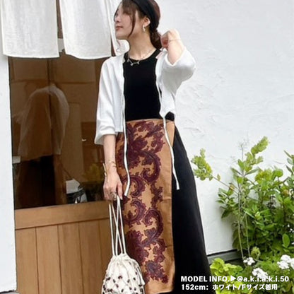 Tops/シンプルモノトーンカーディガン ST/No.27748