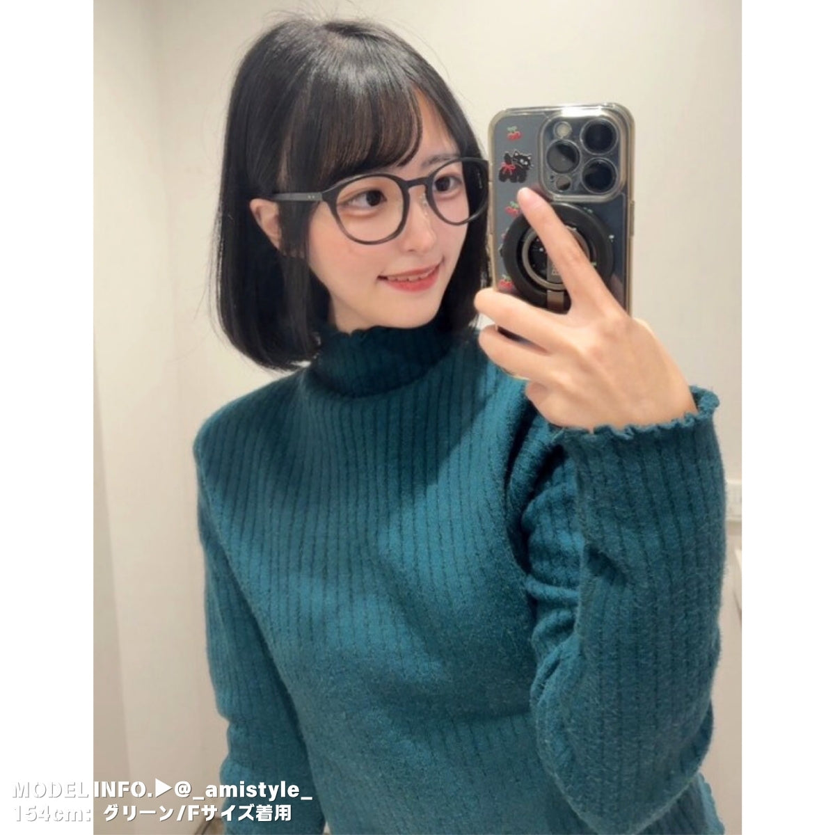 Knit/裏起毛ハイネックニットトップス ST/No.27783