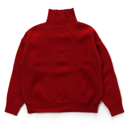 Knit/ダイヤ柄ハイネックニットトップス ST/No.27789
