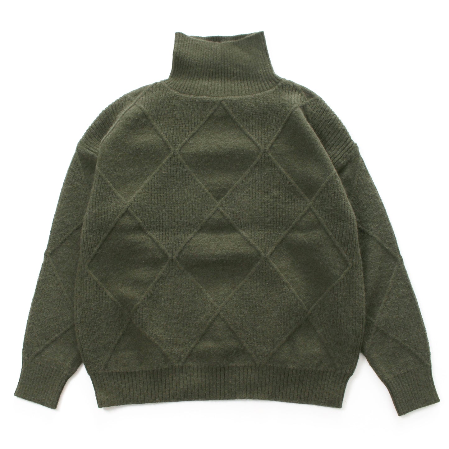 Knit/ダイヤ柄ハイネックニットトップス ST/No.27789