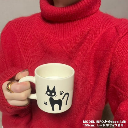 Knit/ダイヤ柄ハイネックニットトップス ST/No.27789