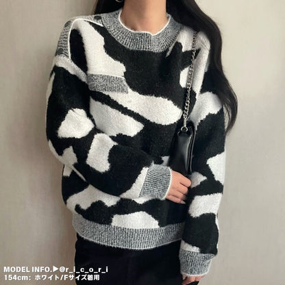 Knit/カラーマーブルニットプルオーバー ST/No.27816