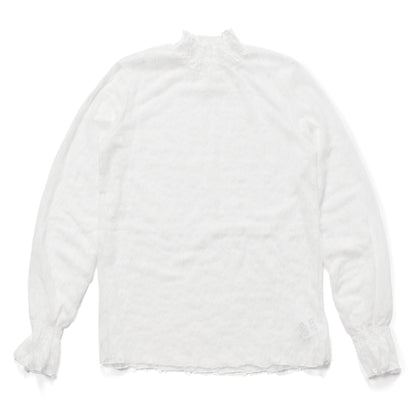 Blouse/ハイネックシアー小花長袖トップス ST/No.27828