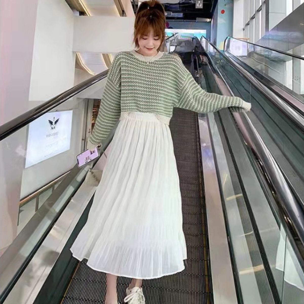 Knit/カラフルボーダーショートニット ST/No.27857