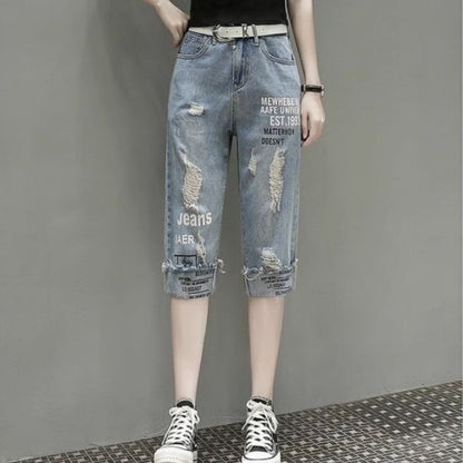 Pants/ダメージデニムハーフパンツ ST/No.27880