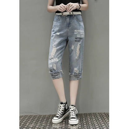 Pants/ダメージデニムハーフパンツ ST/No.27880
