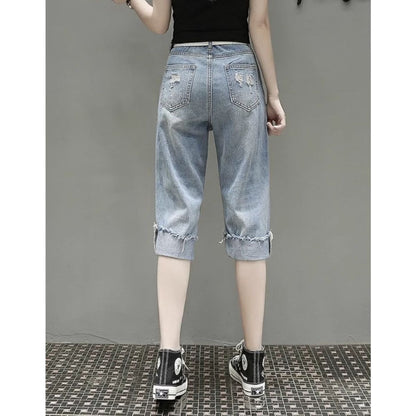 Pants/ダメージデニムハーフパンツ ST/No.27880