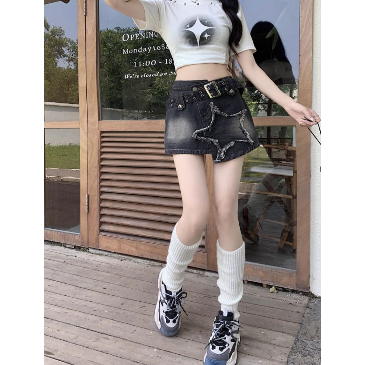 Skirt/星モチーフデニムミニスカート ST/No.27889
