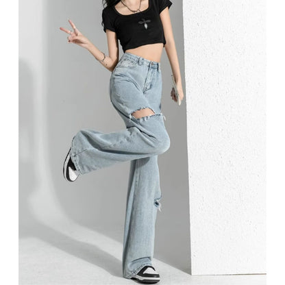 Pants/サイドカットダメージワイドパンツ ST/No.27903