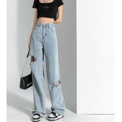 Pants/サイドカットダメージワイドパンツ ST/No.27903