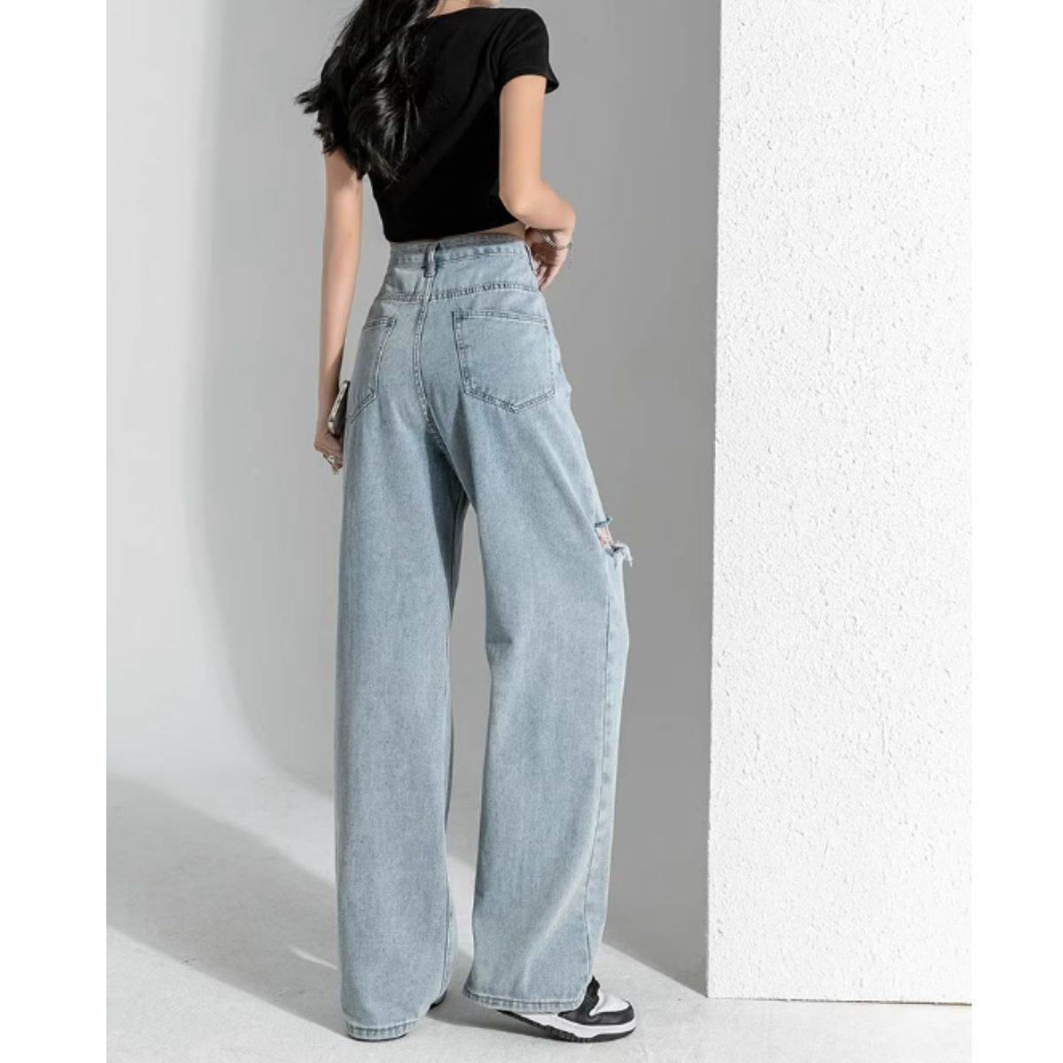 Pants/サイドカットダメージワイドパンツ ST/No.27903