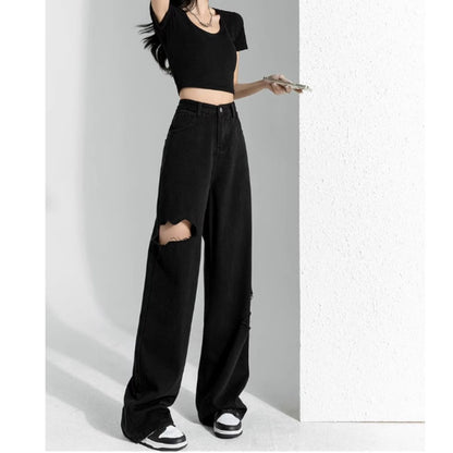 Pants/サイドカットダメージワイドパンツ ST/No.27903