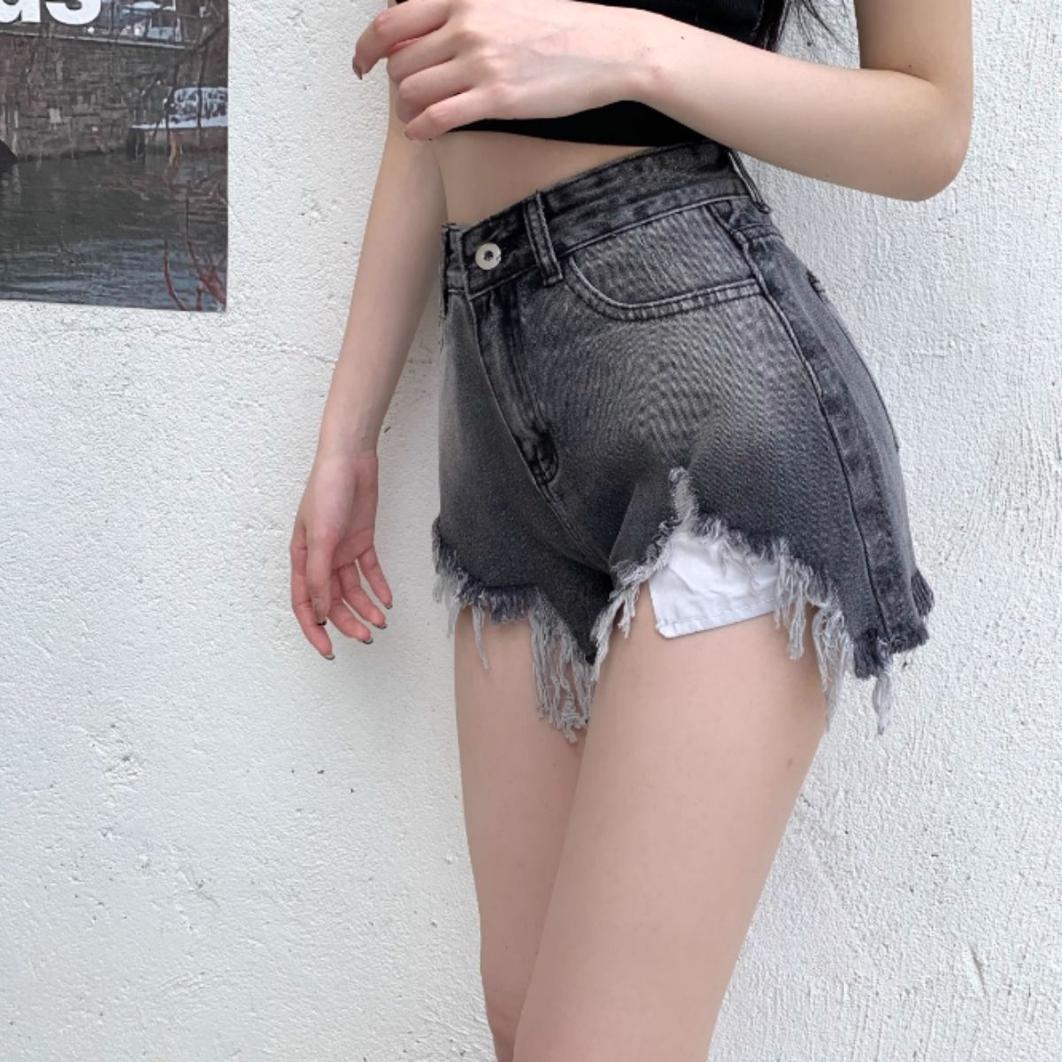 Pants/ポケット見せダメージデニムＳＰ ST/No.27906