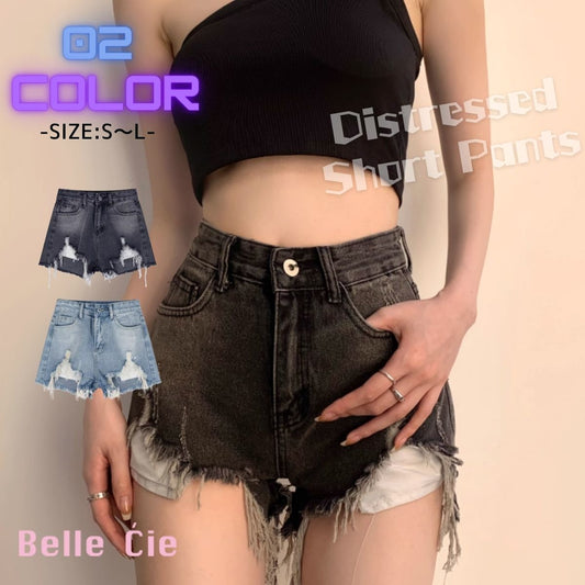 Pants/ポケット見せダメージデニムＳＰ ST/No.27906