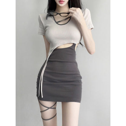 Dress/アシメドッキングタイトワンピース ST/No.27907