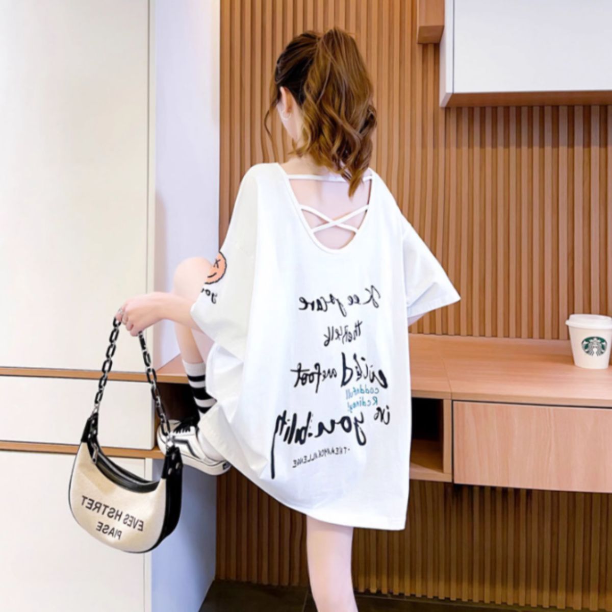 T-Shirts/バッククロスビッグシルエットＴ ST/No.27921