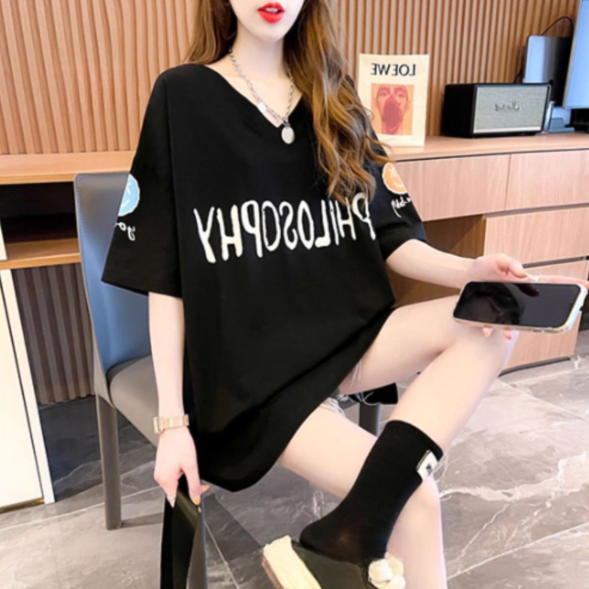 T-Shirts/バッククロスビッグシルエットＴ ST/No.27921