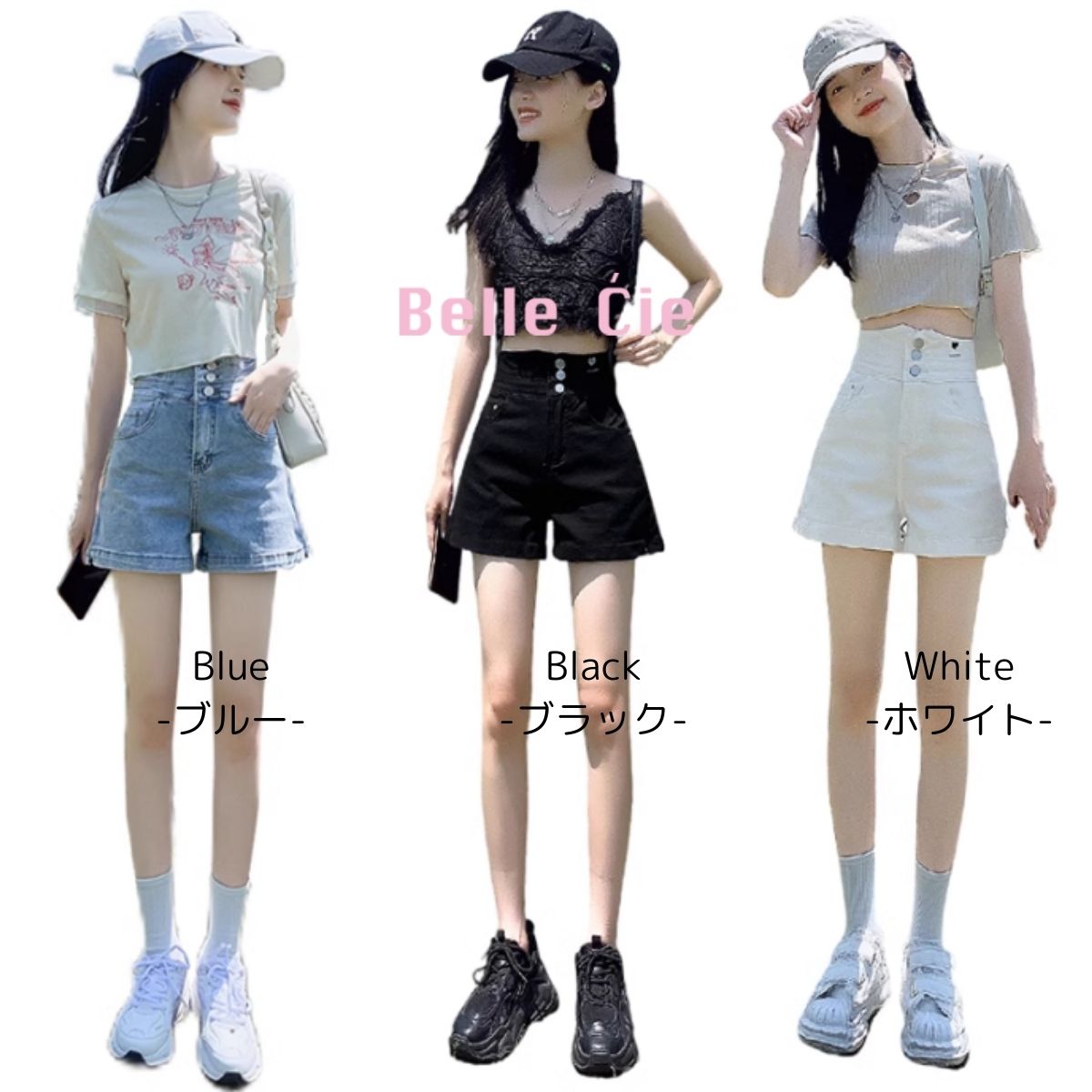 Pants/編み上げハイウエストショーパン ST/No.27922