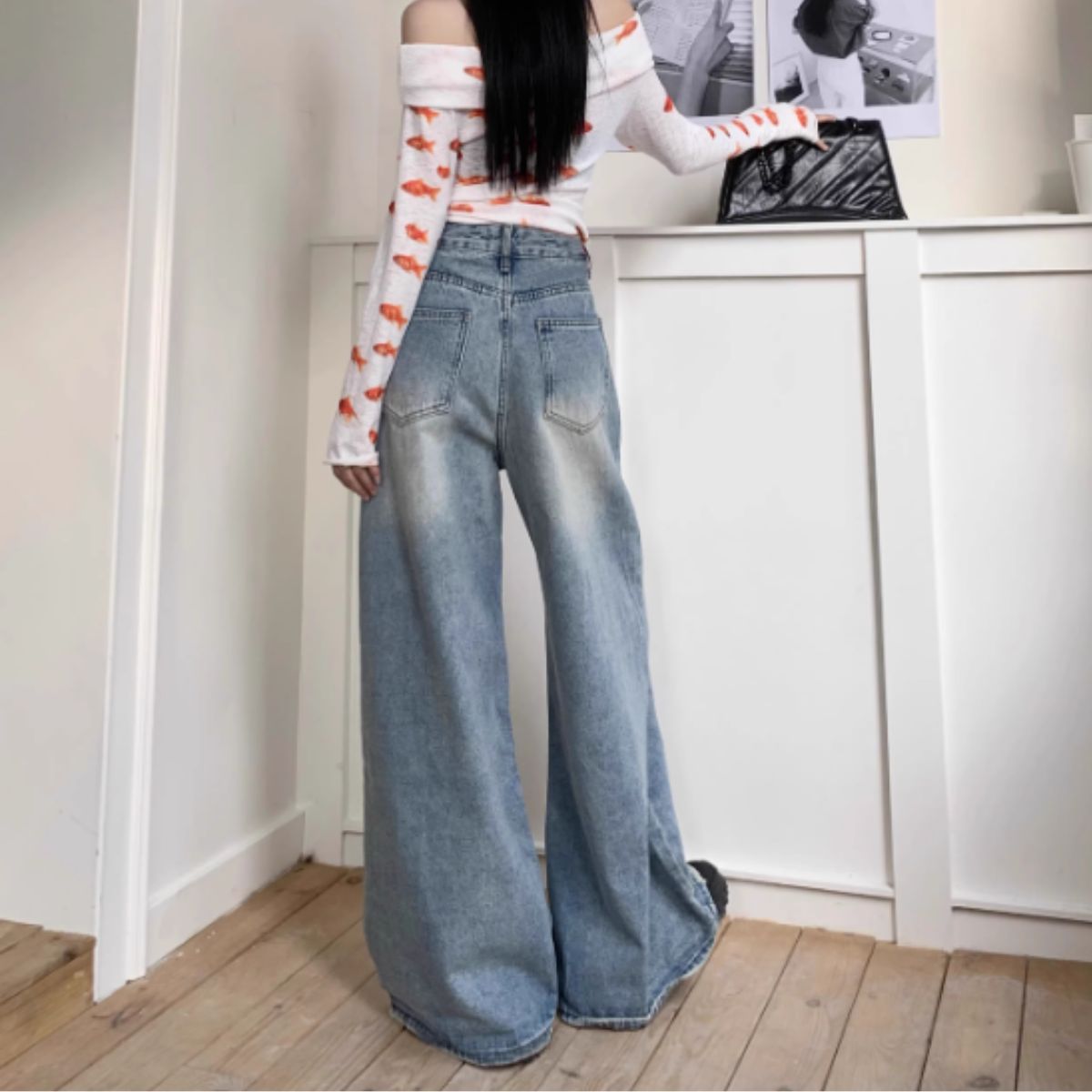 Pants/ワイドフレアデニムロングパンツ ST/No.27939