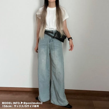 Pants/ワイドフレアデニムロングパンツ ST/No.27939