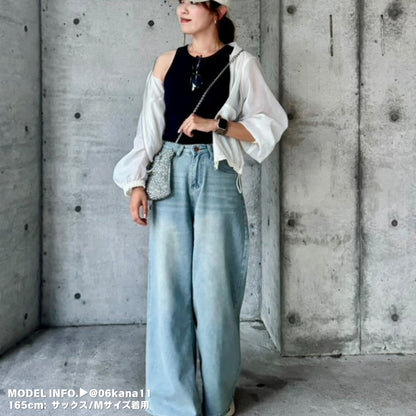 Pants/ワイドフレアデニムロングパンツ ST/No.27939