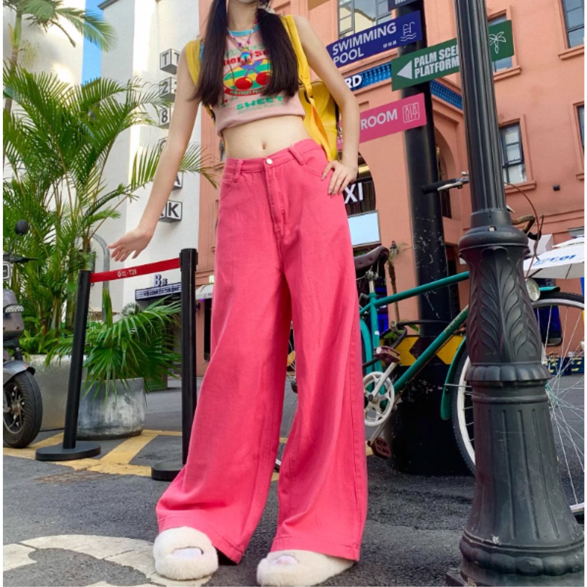 Pants/ビビッドカラーワイドパンツ ST/No.27946