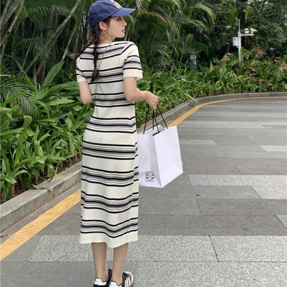 Dress/サマーニットボーダーワンピース ST/No.27956