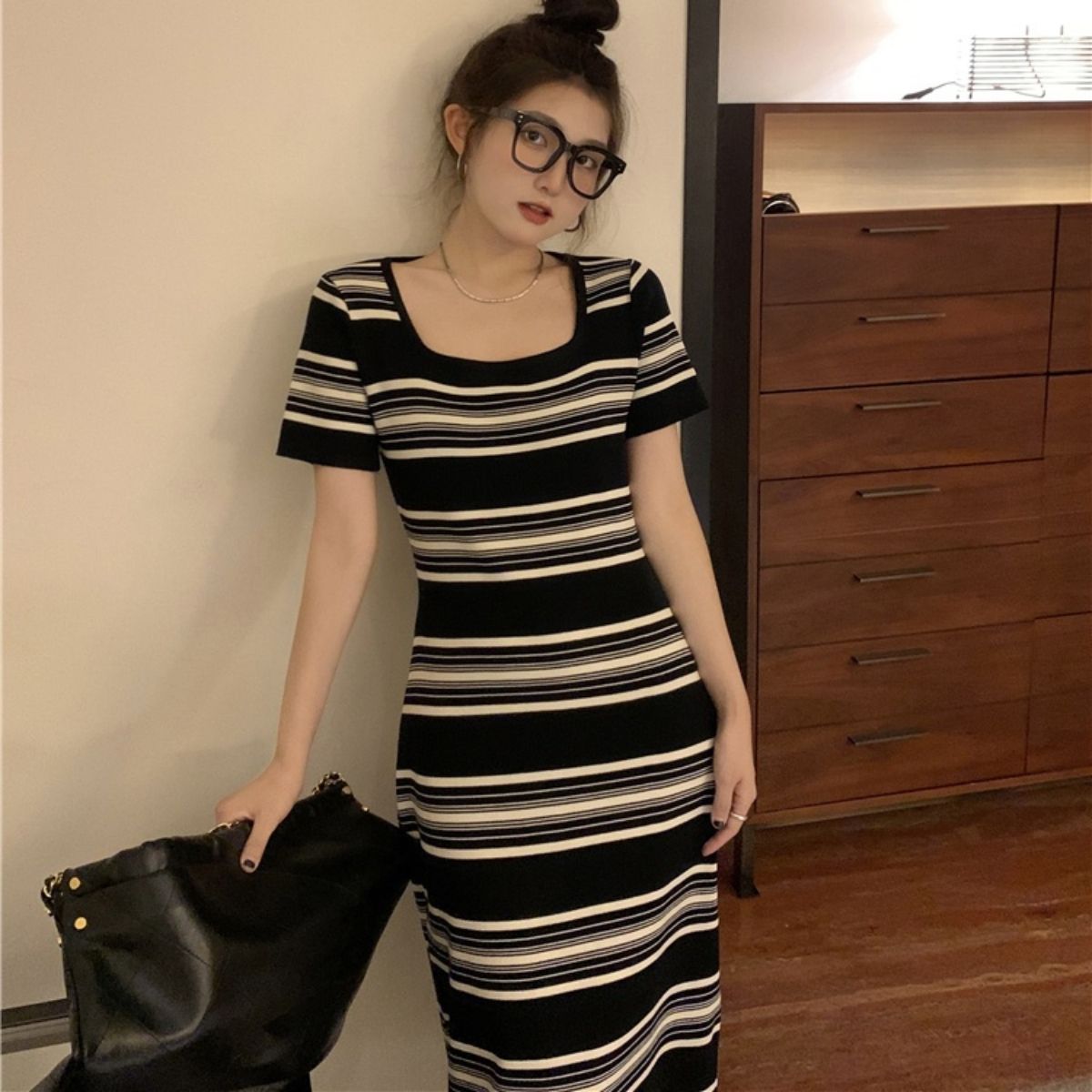 Dress/サマーニットボーダーワンピース ST/No.27956