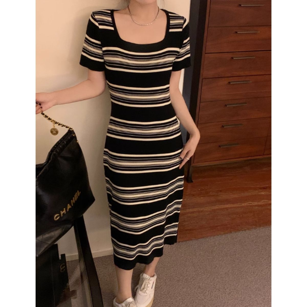 Dress/サマーニットボーダーワンピース ST/No.27956