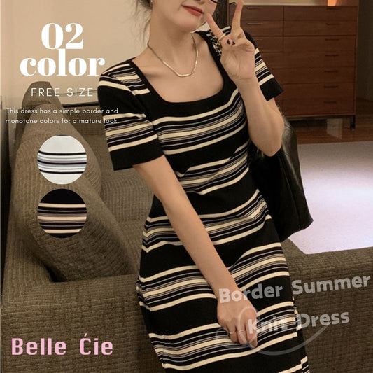 Dress/サマーニットボーダーワンピース ST/No.27956