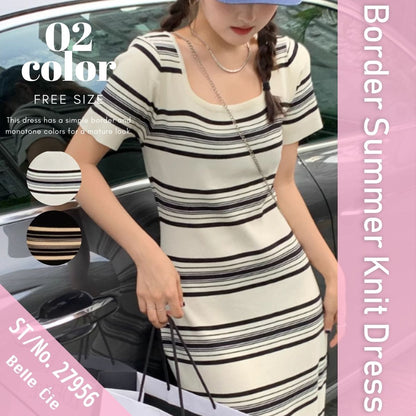 Dress/サマーニットボーダーワンピース ST/No.27956