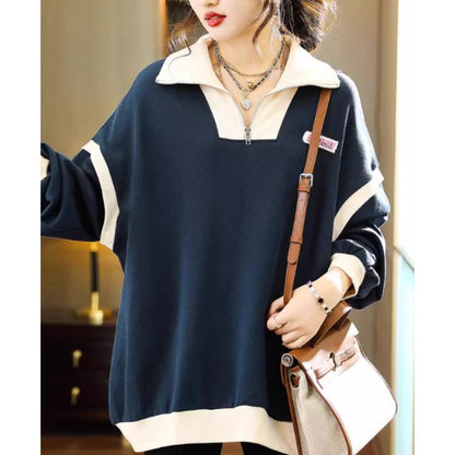 Tops/ハンサムハーフジッププルオーバー ST/No.27964