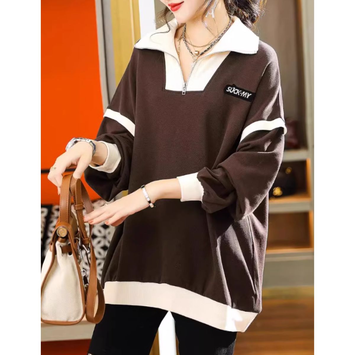 Tops/ハンサムハーフジッププルオーバー ST/No.27964