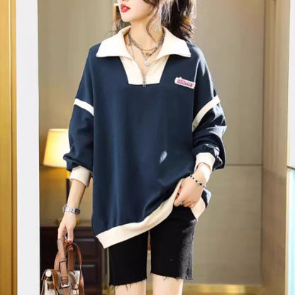 Tops/ハンサムハーフジッププルオーバー ST/No.27964