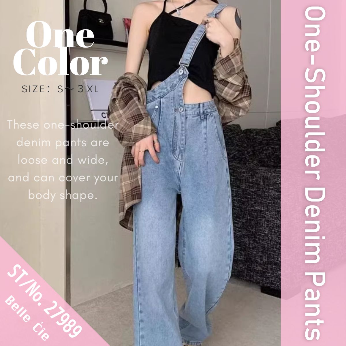 Pants/アシメワンショルデニムパンツ ST/No.27989