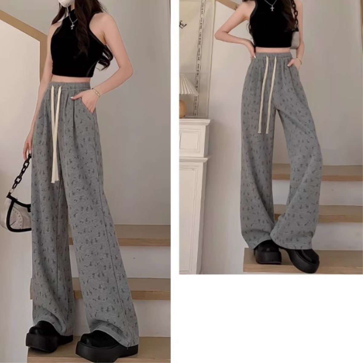 Pants/小花総柄ストレートパンツ ST/No.27994