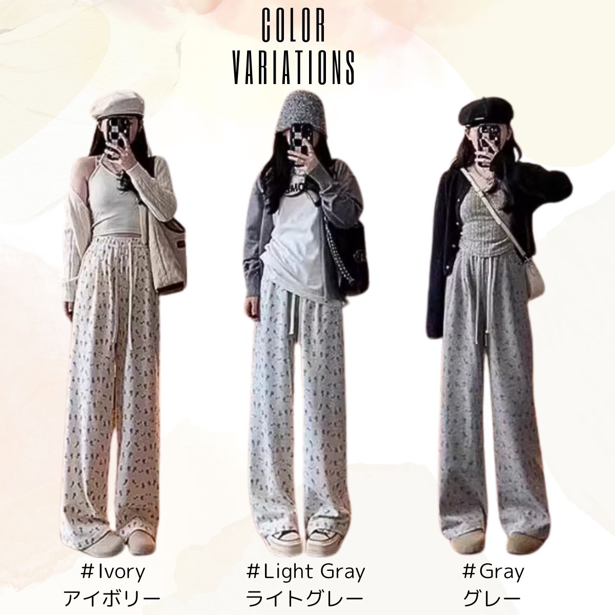 Pants/小花総柄ストレートパンツ ST/No.27994