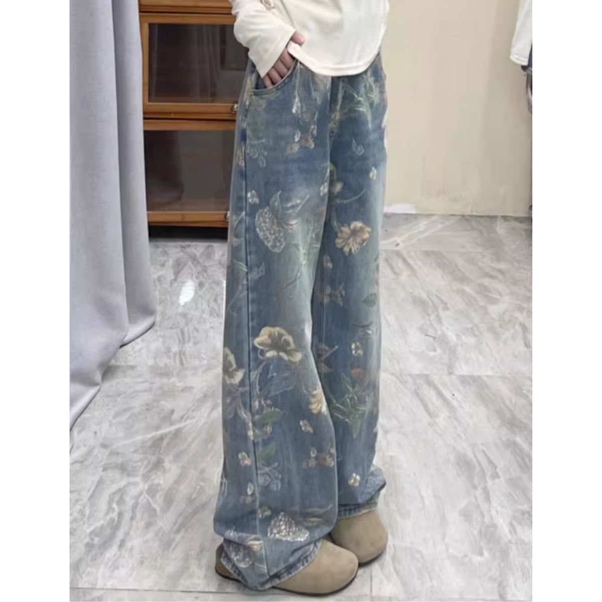 Pants/クラシカルフラワーワイドパンツ ST/No.27996