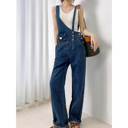 Overalls/アシメショルダーデニムサロペット ST/No.27999