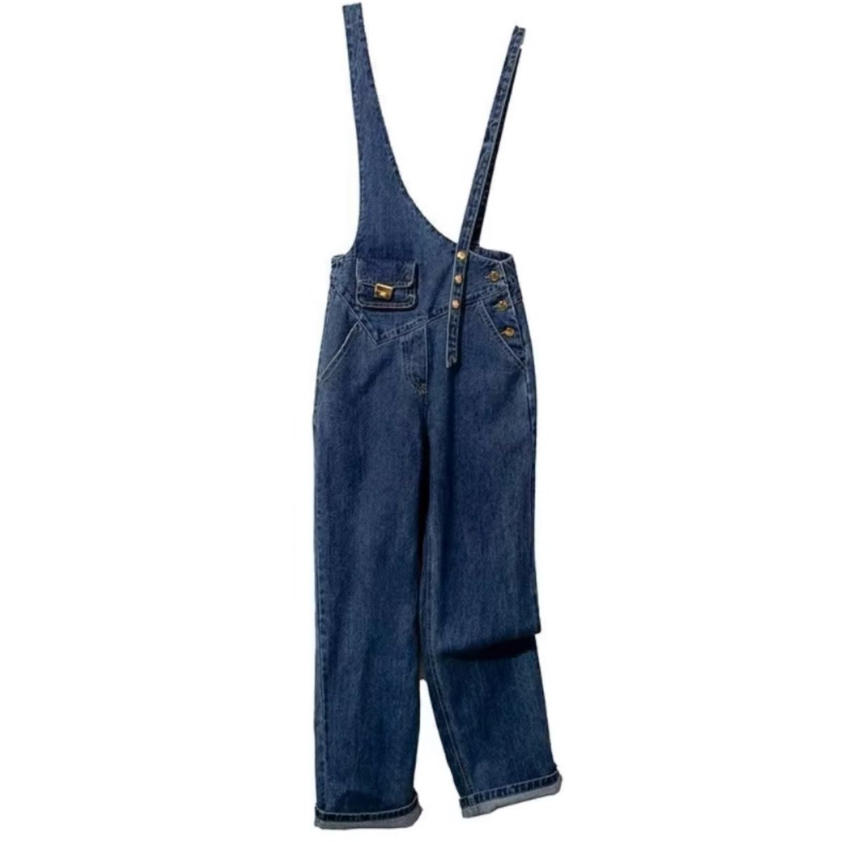 Overalls/アシメショルダーデニムサロペット ST/No.27999