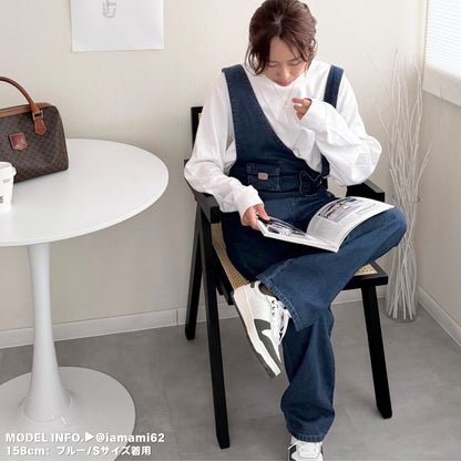 Overalls/アシメショルダーデニムサロペット ST/No.27999