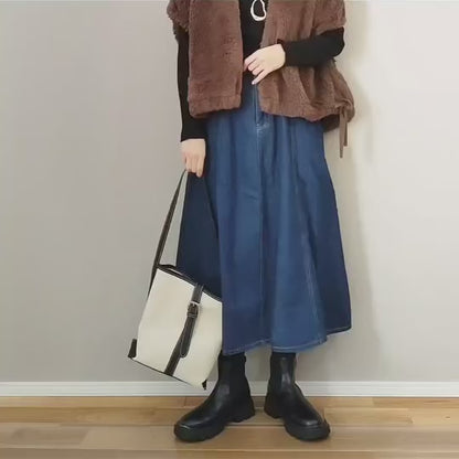 Skirt/デニムフレアスカート ST/No.27688
