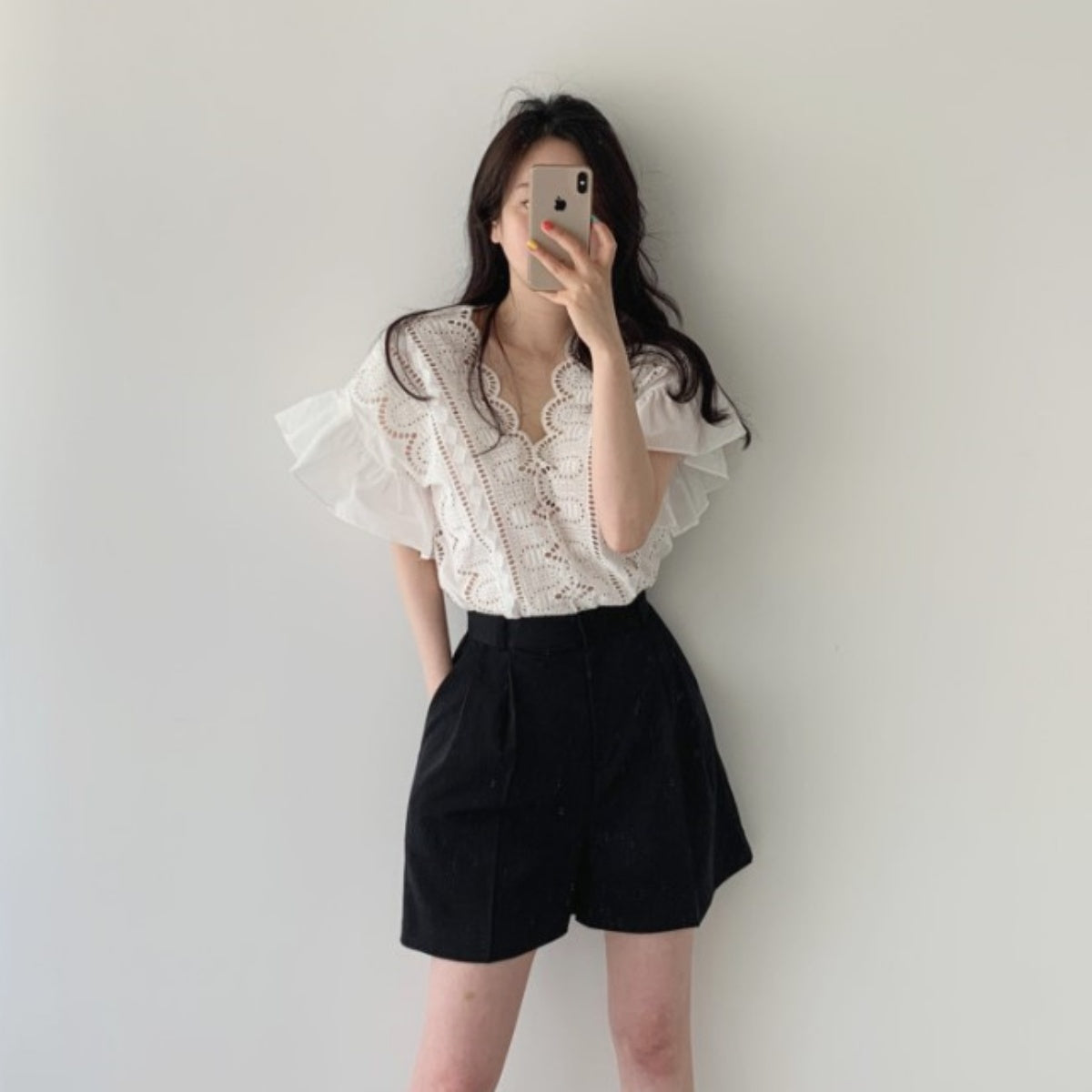 Blouse/スカラップ刺繍ブラウス ST/No.27480
