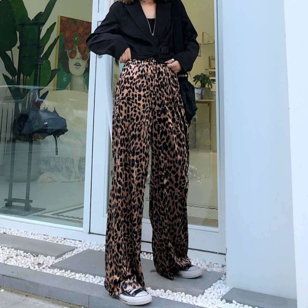 Pants/ レオパード ワイドイージーパンツ ST/No.27289